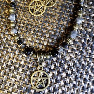 Wiccan / Pagan Labradorite Star Necklace & Earring